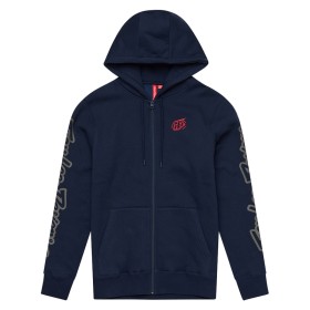 Hoodie TROY LEE DESIGNS Zip Up Branded - Navy