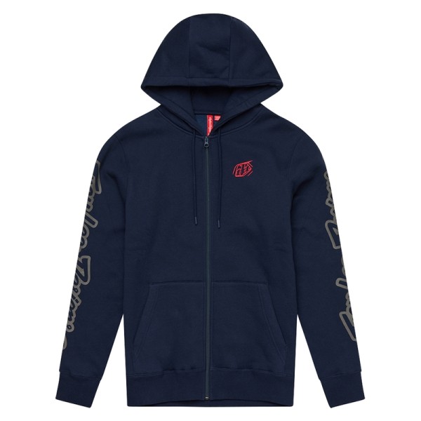 Hoodie TROY LEE DESIGNS Zip Up Branded - Navy