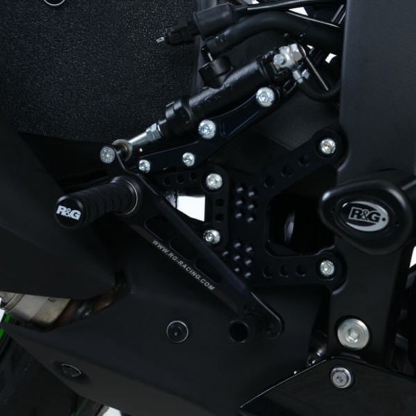 Commandes reculées multi-positions R&G RACING noir Kawasaki Ninja ZX-6 R