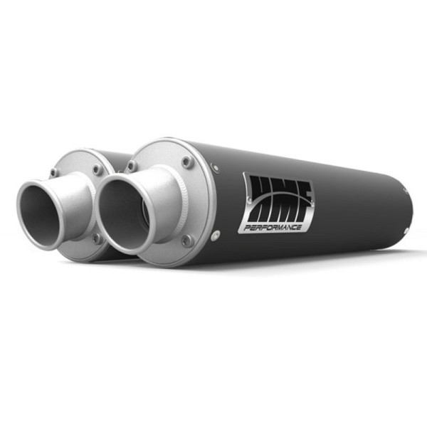 Silencieux HMF Dual Performance Series - Gun Metal/ Turn Down Polaris RZR