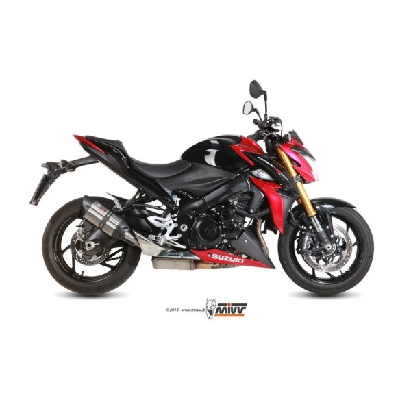 Silencieux MIVV Suono inox - casquette carbone Suzuki GSX-S1000