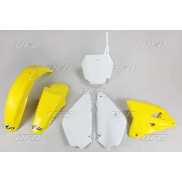 Kit plastique UFO couleur origine jaune/blanc (02-17) Suzuki RM85