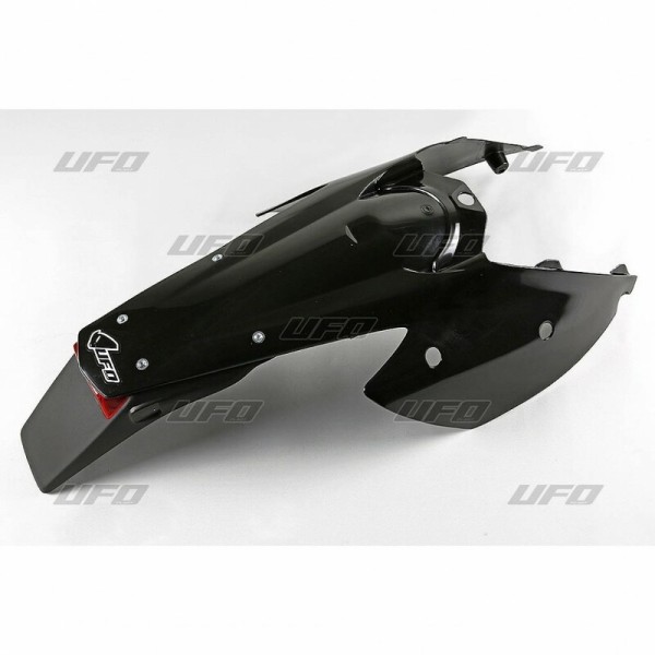 Garde-boue arrière + support de plaque avec feu UFO noir KTM EXC
