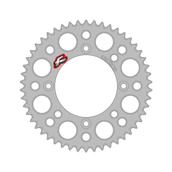 Couronne RENTHAL aluminium anti-boue - 420