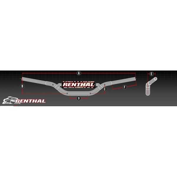 Guidon RENTHAL 7/8\" 971 RC - anodisé dur