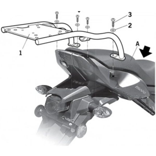Fixation SHAD Top Box - YAMAHA FZ16 - FZ16S (2013 - 2015)