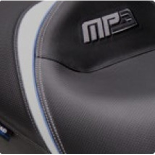 Selle SHAD Comfort Seat noir/coutures gris/bleu - Piaggio MP3