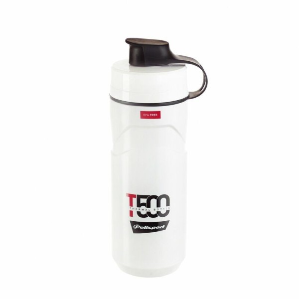 Bidon isotherme POLISPORT T500 blanc/rouge 500/650ml