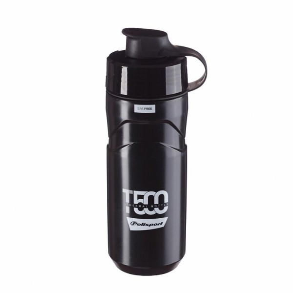 Bidon isotherme POLISPORT T500 noir/gris 500/650ml