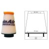Filtre à air TWIN AIR conique Ø45mm - 158967