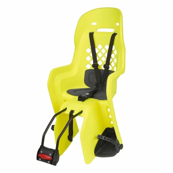 Siège enfant de vélo arrière POLISPORT Joy FF fixation cadre - jaune fluo/gris foncé