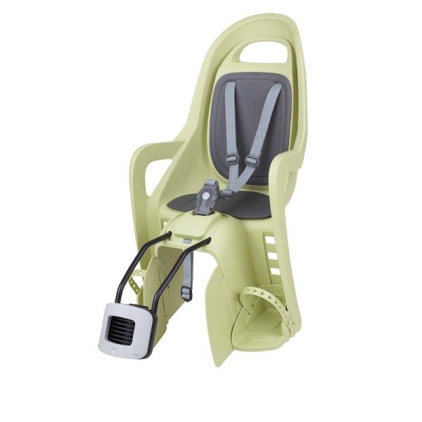 Siège enfant de vélo arrière POLISPORT Groovy Maxi FF fixation cadre - vert clair/gris foncé