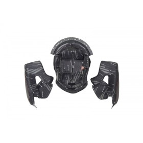 Coiffe et mousses de joues UFO casque Aries noir taille XL