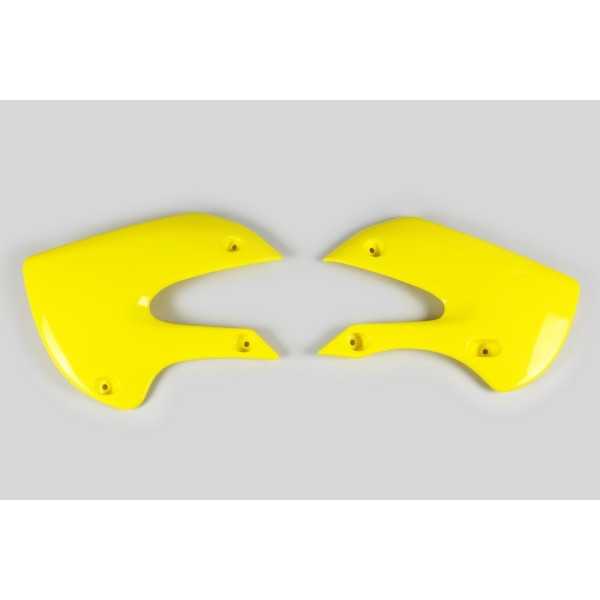 Ouïes de radiateur UFO jaune Suzuki RM65