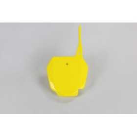 Plaque numéro frontale UFO jaune Suzuki RM85