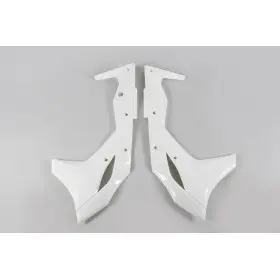 Ouïes de radiateur UFO blanc Kawasaki KX250F