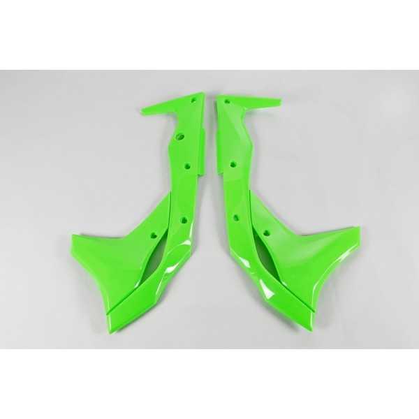 Ouïes de radiateur UFO vert fluo Kawasaki KX250F