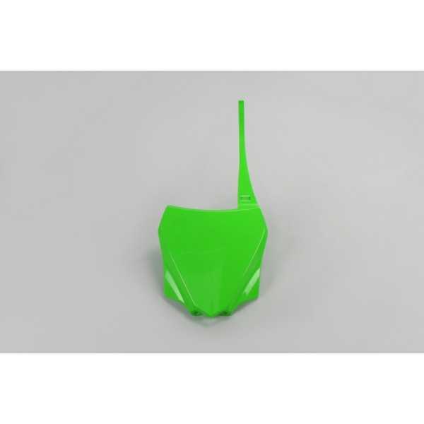 Plaque numéro frontale UFO vert Kawasaki KX85