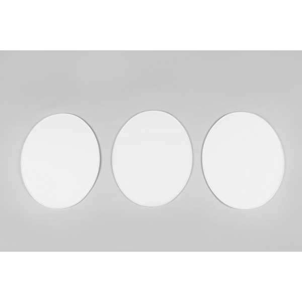 Plaque frontale ovale UFO vintage 1970 blanc 3 pièces