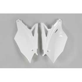 Plaques latérales UFO blanc Kawasaki KX450F