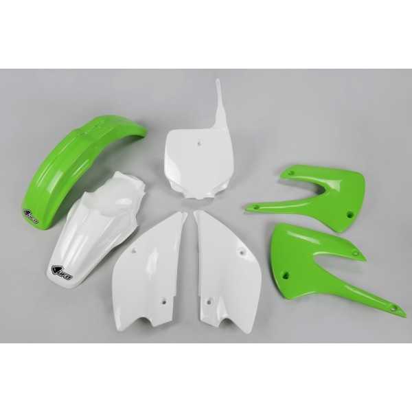 Kit plastique UFO couleur origine (2013) restylé vert/blanc Kawasaki KX85