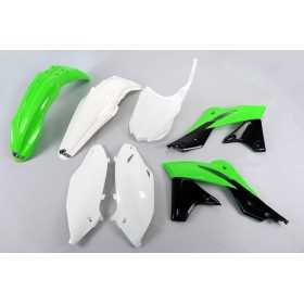 Kit plastique UFO couleur origine (14-15) vert/blanc/noir Kawasaki KX250F