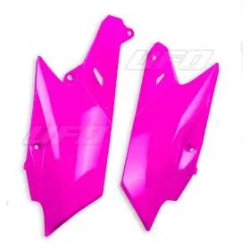 Plaques latérales UFO rose fluo Yamaha YZ-F