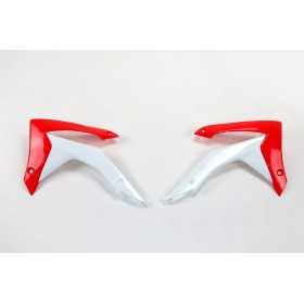Ouïes de radiateur UFO rouge/blanc Honda CRF250R/450R