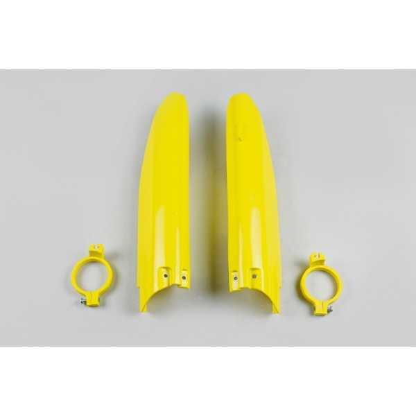 Protections de fourche UFO jaune Suzuki