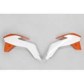 Ouïes de radiateur UFO couleur origine 2015 orange/blanc KTM SX85