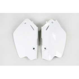 Plaques latérales UFO blanc Honda CR80R