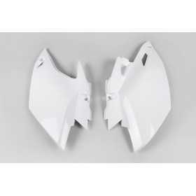 Plaques latérales UFO blanc Yamaha WR450F
