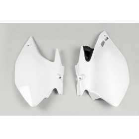Plaques latérales UFO blanc Yamaha WR250F/450F