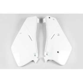 Plaques latérales UFO blanc Suzuki RM80