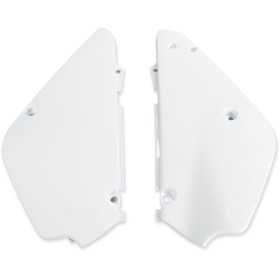 Plaques latérales UFO blanc Suzuki RM85