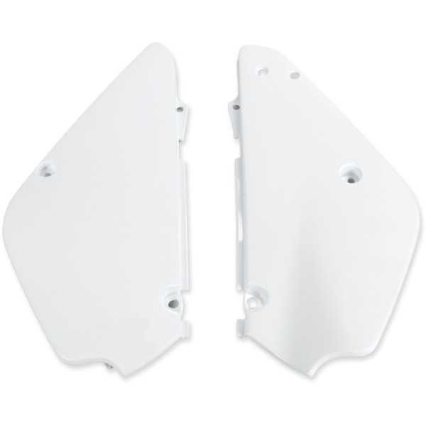 Plaques latérales UFO blanc Suzuki RM85