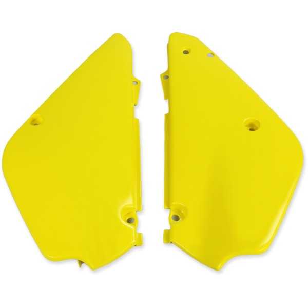 Plaques latérales UFO jaune Suzuki RM80/85