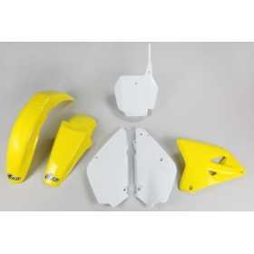 Kit plastique UFO couleur origine jaune/blanc (02-17) Suzuki RM85