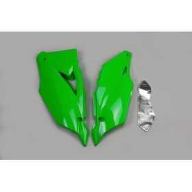 Plaques latérales UFO vert Kawasaki KX450