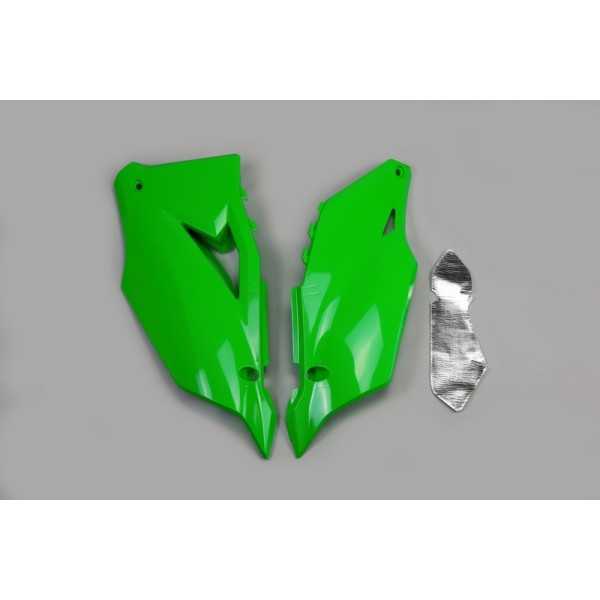 Plaques latérales UFO vert Kawasaki KX450