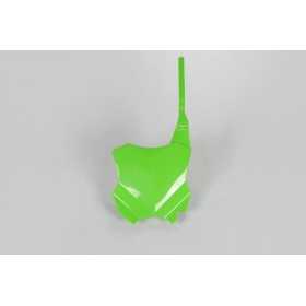 Plaque numéro frontale UFO vert Kawasaki KX450F