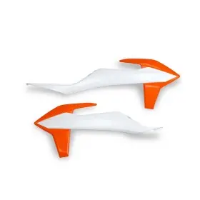Ouies de radiateur UFO orange/blanc KTM EXC/SX/EXC-F/SX-F