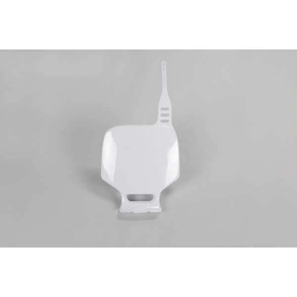 Plaque numéro frontale UFO blanc Yamaha YZ80/85