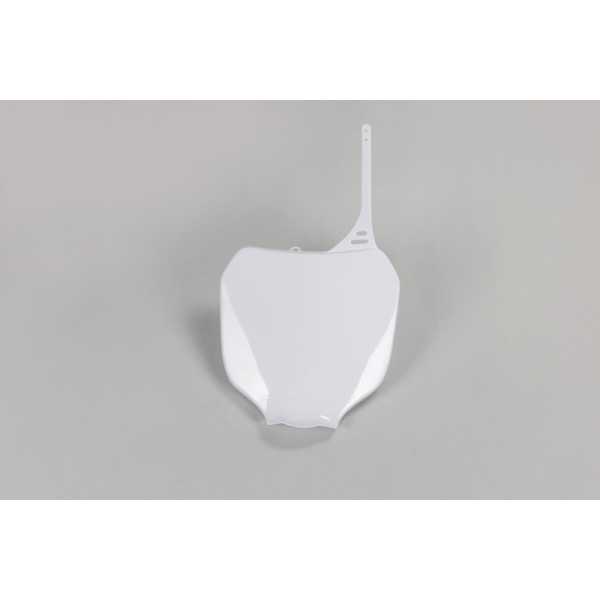 Plaque numéro frontale UFO blanc Yamaha