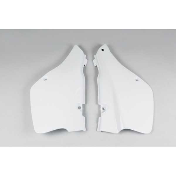 Plaques latérales UFO blanc Suzuki RM250