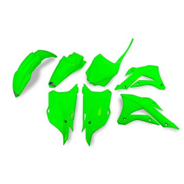 Kit plastique UFO vert fluo Kawasaki KX85