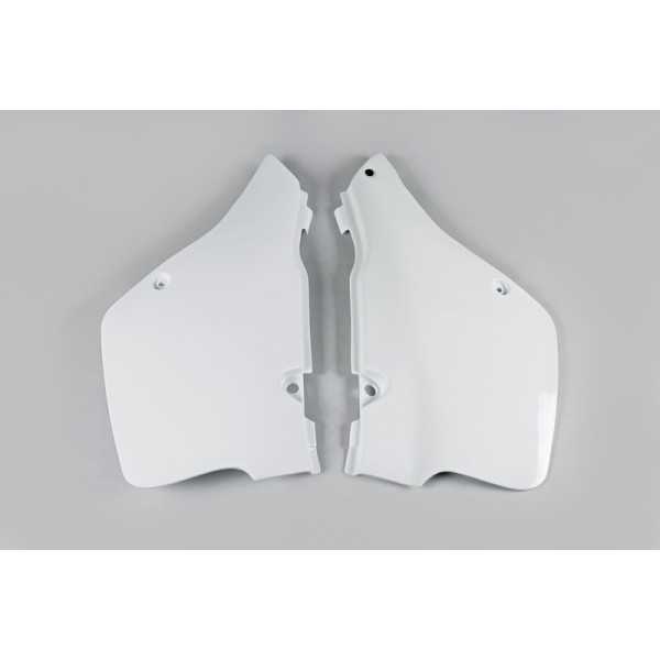 Plaques latérales UFO blanc Suzuki RM125