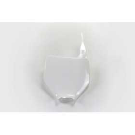 Plaque numéro frontale UFO blanc Kawasaki KX125/250