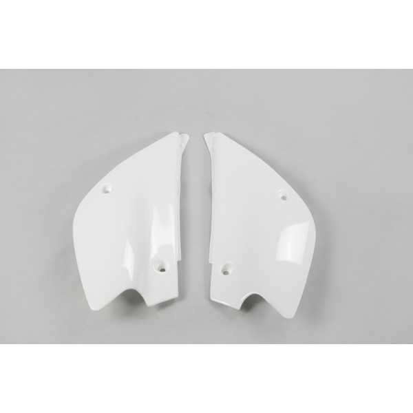Plaques latérales UFO blanc Kawasaki KX80/85