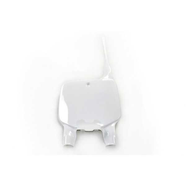 Plaque numéro frontale UFO blanc Kawasaki